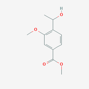 molecular formula C11H14O4 B8289263 Methyl 4-(1-hydroxyethyl)-3-methoxybenzoate 