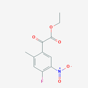molecular formula C11H10FNO5 B8289681 Ethyl 2-(4-fluoro-2-methyl-5-nitrophenyl)-2-oxoacetate 
