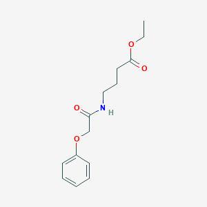 molecular formula C14H19NO4 B8289745 Ethyl 4-(1-oxo-2-phenoxyethylamino)butanoate 