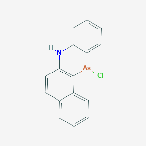 molecular formula C16H11AsClN B082898 12-Chloro-7,12-dihydrobenzo[a]phenarsazine CAS No. 13493-35-1