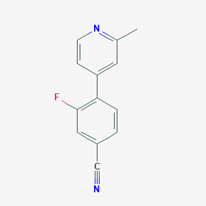 3-Fluoro-4-(2-methylpyridin-4-yl)benzonitrile
