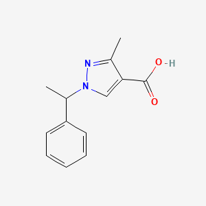 3-methyl-1-(1-phenylethyl)-1H-pyrazole-4-carboxylic acid