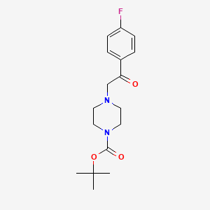 molecular formula C17H23FN2O3 B8290030 Tert-butyl 4-[2-(4-fluorophenyl)-2-oxoethyl]piperazine-1-carboxylate 