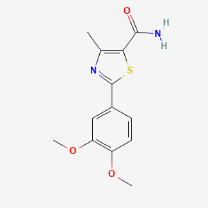 5-Thiazolecarboxamide, 4-methyl-2-(3,4-dimethoxyphenyl)-