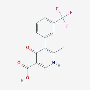 6-Methyl-4-oxo-5-(3-trifluoromethyl-phenyl)-1,4-dihydro-pyridine-3-carboxylic acid