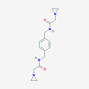 molecular formula C16H22N4O2 B082901 1-AZIRIDINEACETAMIDE, N,N'-(p-PHENYLENEDIMETHYLENE)BIS- CAS No. 10328-31-1