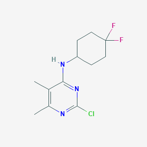 molecular formula C12H16ClF2N3 B8290118 2-Chloro-N-(4,4-difluorocyclohexyl)-5,6-dimethylpyrimidin-4-amine 