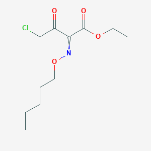 molecular formula C11H18ClNO4 B8290137 Ethyl 4-chloro-3-oxo-2-[(pentyloxy)imino]butanoate CAS No. 68401-54-7