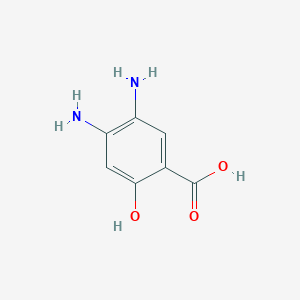 molecular formula C7H8N2O3 B8290143 4,5-Diamino-2-hydroxybenzoic acid 