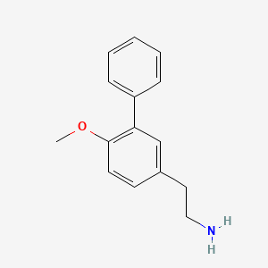 molecular formula C15H17NO B8290179 4-Methoxy-3-phenylphenethylamine 