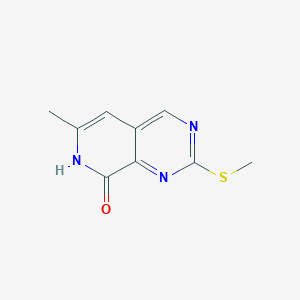molecular formula C9H9N3OS B8290199 6-Methyl-2-(methylthio)pyrido[3,4-d]pyrimidin-8(7H)-one 
