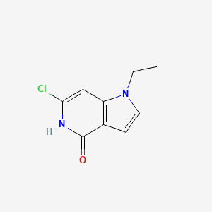 molecular formula C9H9ClN2O B8290204 6-Chloro-1-ethyl-1,5-dihydro-pyrrolo[3,2-c]pyridine-4-one 