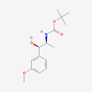 molecular formula C15H23NO4 B8290212 tert-Butyl ((1R,2S)-1-hydroxy-1-(3-methoxyphenyl)propan-2-yl)carbamate 