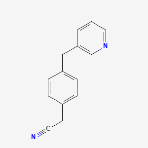 molecular formula C14H12N2 B8290247 2-[4-(Pyridin-3-ylmethyl)phenyl]acetonitrile 