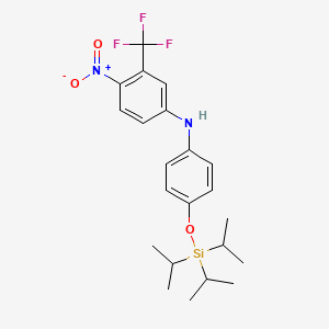 4-nitro-3-(trifluoromethyl)-N-(4-[[tris(propan-2-yl)silyl]oxy]phenyl)aniline
