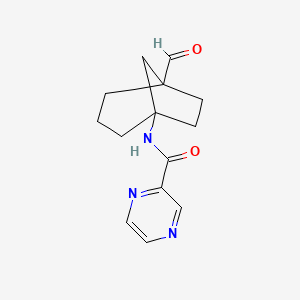 N-(5-Formylbicyclo[3.2.1]octan-1-yl)pyrazine-2-carboxamide