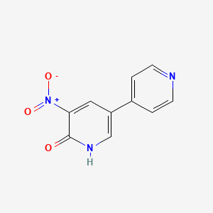 molecular formula C10H7N3O3 B8290424 3-nitro-5-(4-pyridinyl)-2(1H)-pyridinone 