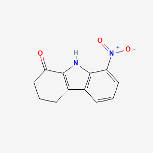 molecular formula C12H10N2O3 B8290425 8-nitro-2,3,4,9-tetrahydro-1H-carbazol-1-one 