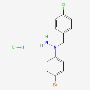 1-(4-Chlorobenzyl)-1-(4-bromophenyl)hydrazine hydrochloride