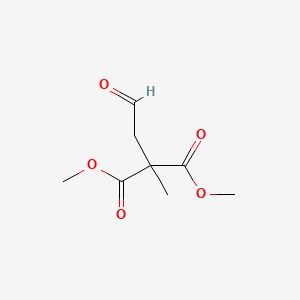 molecular formula C8H12O5 B8290452 2-Methyl-2-(2-oxo-ethyl)-malonic acid dimethyl ester 
