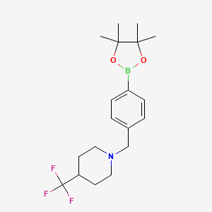 1-[4-(4,4,5,5-Tetramethyl-[1,3,2]dioxaborolan-2-yl)-benzyl]-4-trifluoromethyl piperidine