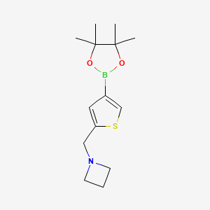 1-{[4-(4,4,5,5-Tetramethyl-1,3,2-dioxaborolan-2-yl)-2-thienyl]methyl}azetidine