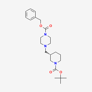 Benzyl (S)-4-((1-(tert-butoxycarbonyl)piperidin-3-yl)methyl)piperazine-1-carboxylate