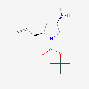 molecular formula C12H22N2O2 B8291032 tert-Butyl (2S,4S)-2-allyl-4-aminopyrrolidine-1-carboxylate 
