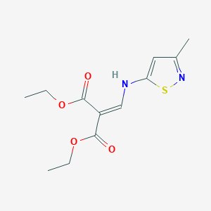 molecular formula C12H16N2O4S B8291037 Diethyl 2-[(3-methylisothiazol-5-ylamino)methylene]malonate 