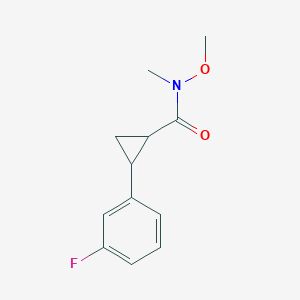 2-(3-Fluoro-phenyl)-cyclopropanecarboxylic acid methoxy-methyl-amide