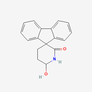 molecular formula C17H15NO2 B8291106 Spiro[9H-fluorene-9,3'-piperidin]-2'-one,6'-hydroxy- 
