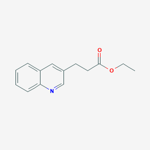 molecular formula C14H15NO2 B8291328 Ethyl 3-quinolinepropionate 