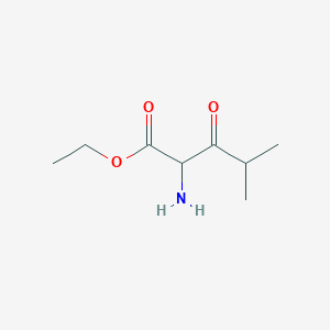 molecular formula C8H15NO3 B8291357 Ethyl 2-amino-4-methyl-3-oxopentanoate 