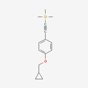 {[4-(Cyclopropylmethoxy)phenyl]ethynyl}(trimethyl)silane