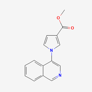 molecular formula C15H12N2O2 B8291650 Methyl 1-(isoquinolin-4-yl)-1H-pyrrole-3-carboxylate CAS No. 649727-16-2