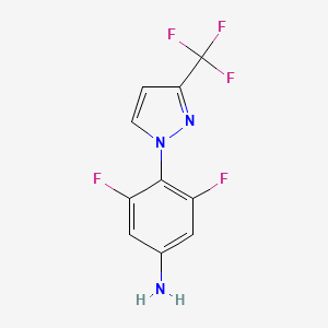 3,5-difluoro-4-[3-(trifluoromethyl)-1H-pyrazol-1-yl]benzeneamine