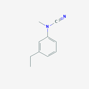 molecular formula C10H12N2 B8291933 m-ethylphenyl-N-methylcyanamide 