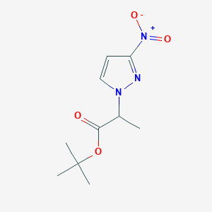 molecular formula C10H15N3O4 B8291960 (3-Nitro-pyrazol-1-yl)-propionic acid tert-butyl ester 