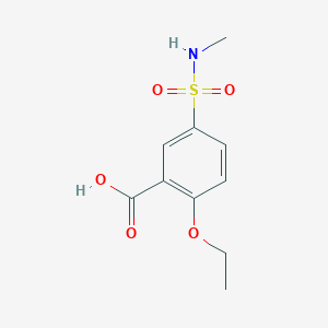 molecular formula C10H13NO5S B8291980 2-Ethoxy-5-methylsulfamoyl-benzoic acid 