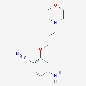 molecular formula C14H19N3O2 B8291999 4-Cyano-3-(3-morpholinopropoxy)aniline 