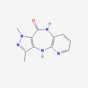 molecular formula C11H11N5O B8292086 Pyrazolo(4,3-e)pyrido(3,2-b)(1,4)diazepin-10(1H)-one, 4,9-dihydro-1,3-dimethyl- CAS No. 85512-12-5
