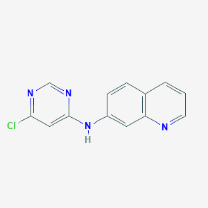 molecular formula C13H9ClN4 B8292214 N-(6-chloro-4-pyrimidinyl)-7-Quinolinamine 
