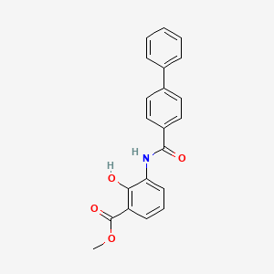 3-[(Biphenyl-4-carbonyl)-amino]-2-hydroxy-benzoic acid methyl ester