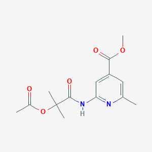 molecular formula C14H18N2O5 B8292247 Methyl 2-(2-acetoxy-2-methylpropanamido)-6-methylisonicotinate 