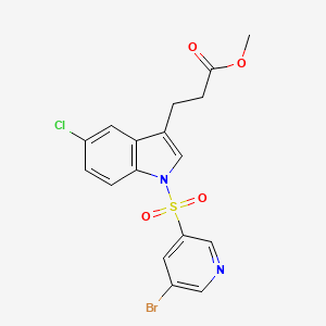 3-[1-(5-bromo pyridine-3-sulfonyl)-5-chloro-1H-indol-3-yl]propionic Acid Methyl Ester