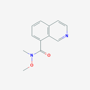 molecular formula C12H12N2O2 B8292292 N-Methoxy-N-methylisoquinoline-8-carboxamide 