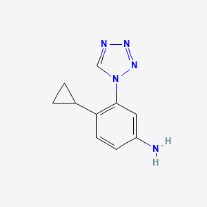4-Cyclopropyl-3-(1h-tetrazol-1-yl)benzeneamine