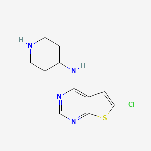 6-chloro-N-(piperidin-4-yl)thieno[2,3-d]pyrimidin-4-amine