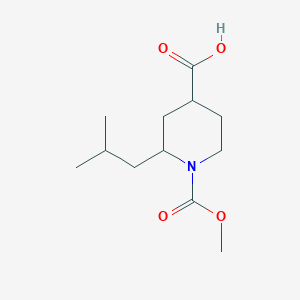 2-Isobutyl-1-(methoxycarbonyl)piperidine-4-carboxylic acid