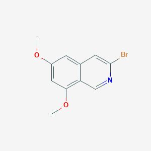 molecular formula C11H10BrNO2 B8292501 3-Bromo-6,8-dimethoxy-isoquinoline 